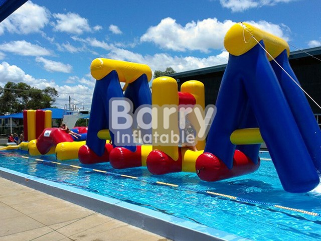 China Inflatable Water Obstacle Course, Jump And Run Pool Float Giant Inflatable Obstacle BY-AR-002